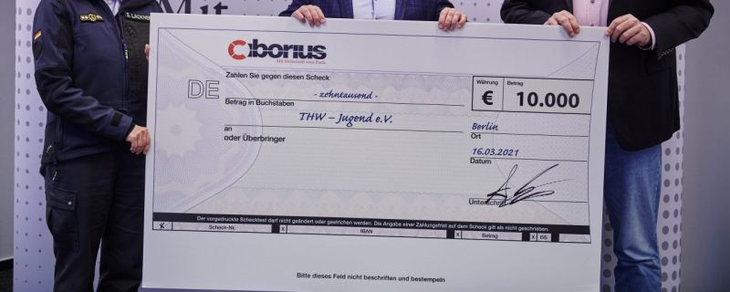 The CIBORIUS Group has donated 10,000 euros to THW-Jugend e.V.